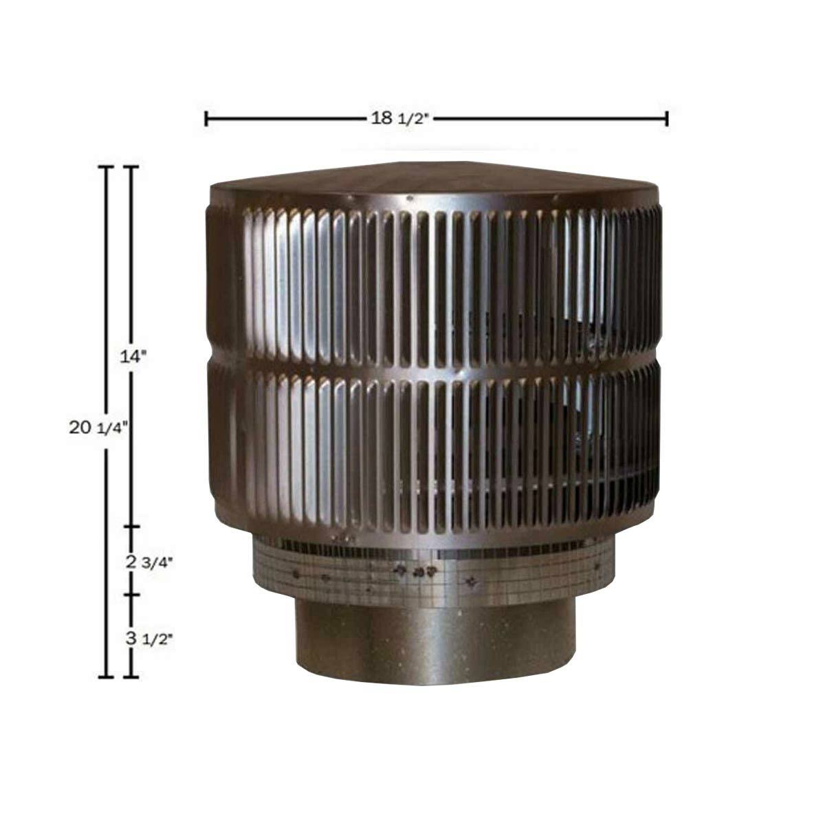 Superior Round Chimney Cap with Louvered Screen N24268