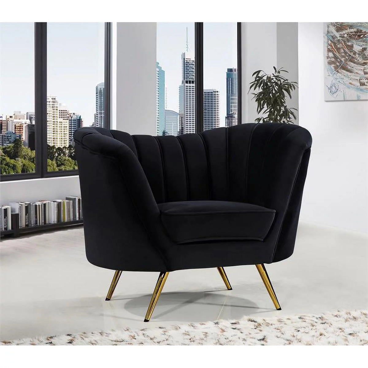 3-Piece Velvet Accent Chair Chaise & Loveseat M550360