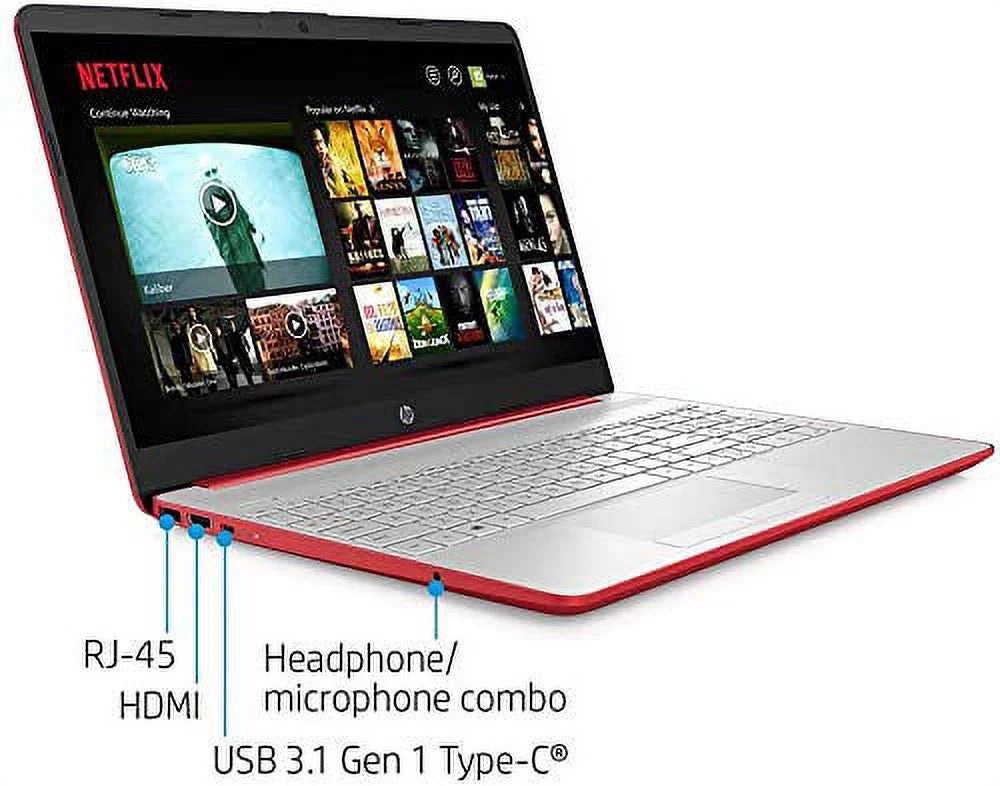 15.6" HD Laptop Intel Pentium Gold 16GB DDR4 256GB SSD Windows 11 Scarlet Red J432