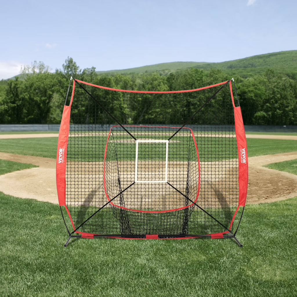 7x7 ft Baseball Softball Practice Net Hitting Batting Training Strike Zone A435