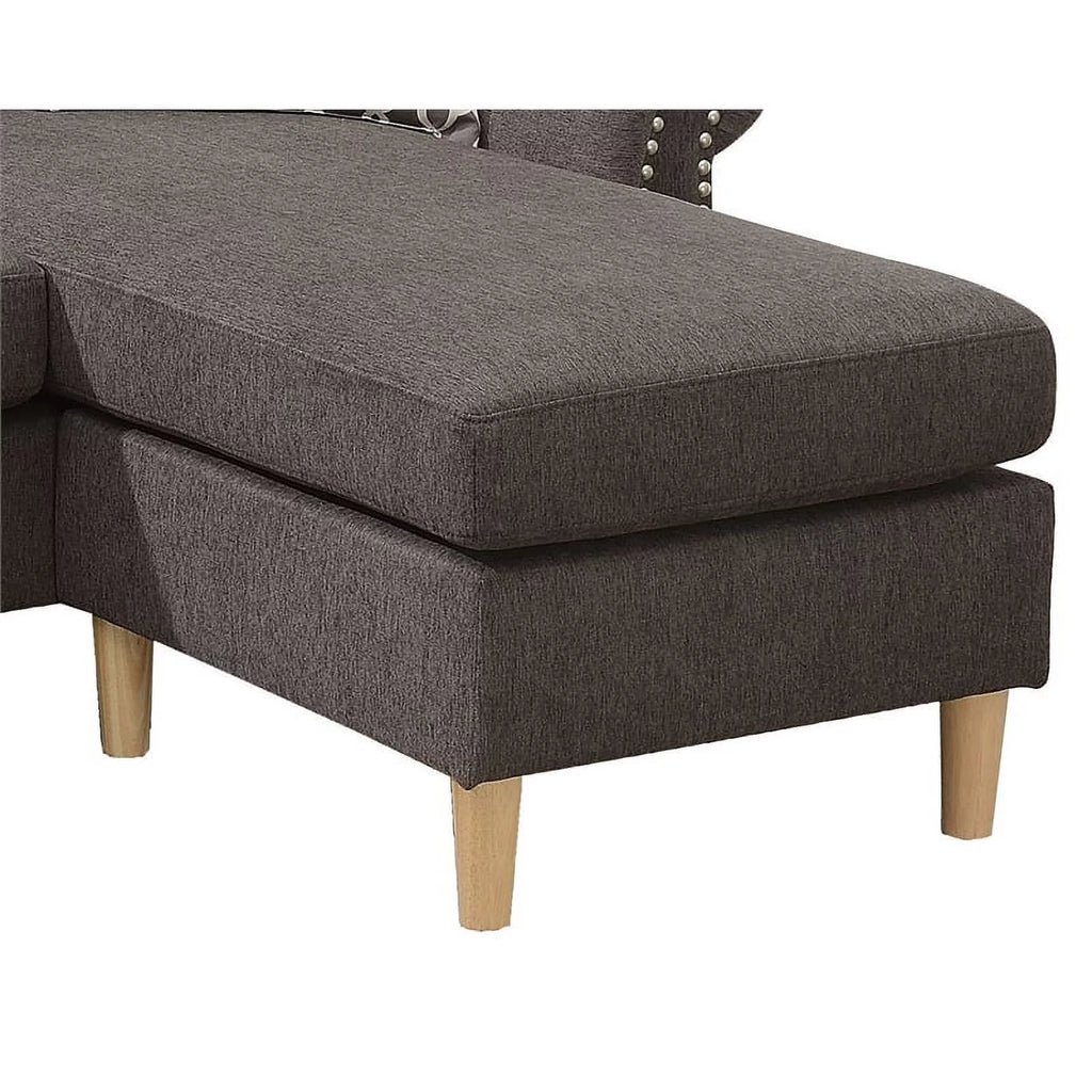 Reversible Fabric Sofa Sectional Set F78674