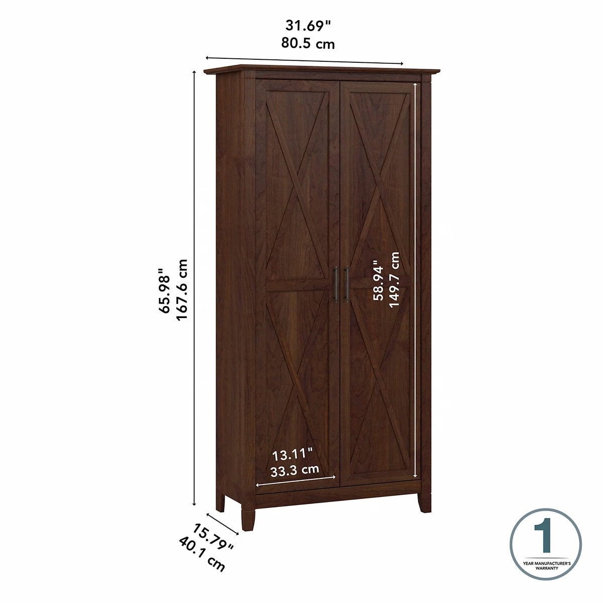 Tall Bathroom Storage Cabinet with Doors A9865