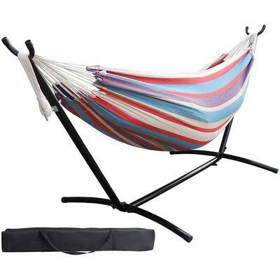 2 Person Double Hammock with 9 ft Steel Stand and Carrying Case P1374