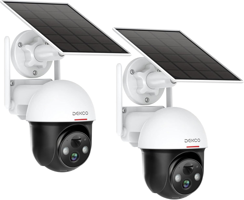 Solar Security Cameras Wireless Outdoor 360° View Pan Tilt Spotlight Battery Powered WiFi 2-Way Talk 1080P HD Night Vision Human Detection I546