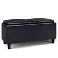2-Tray Storage Ottoman in Midnight Black T88296