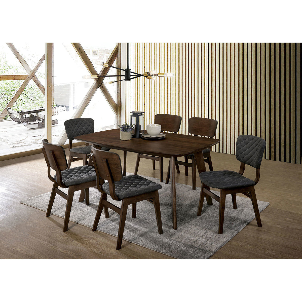 Set of 2 Solid Wood Side Chairs with Fabric Seat F816