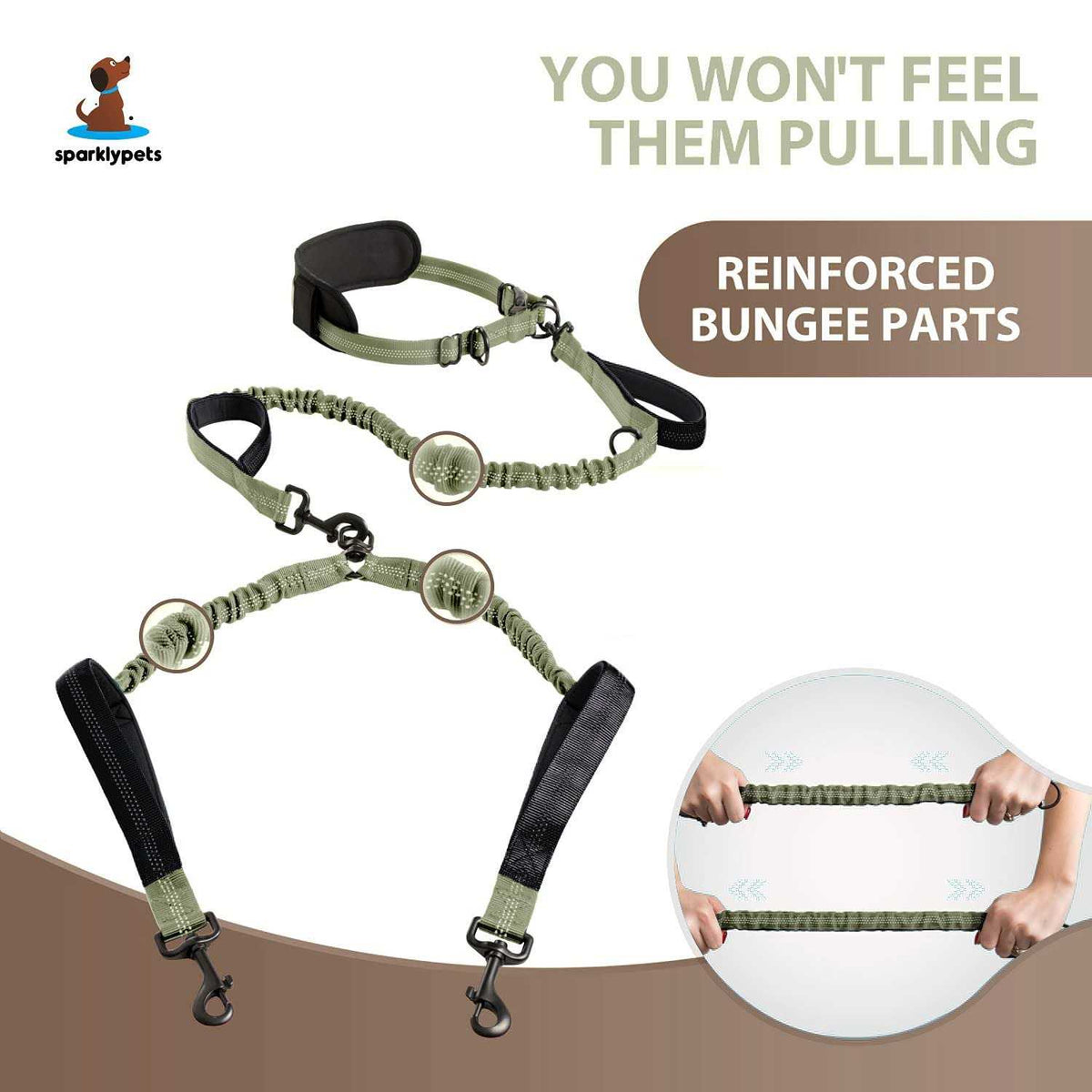 Hands Free Double Dog Leash V5685