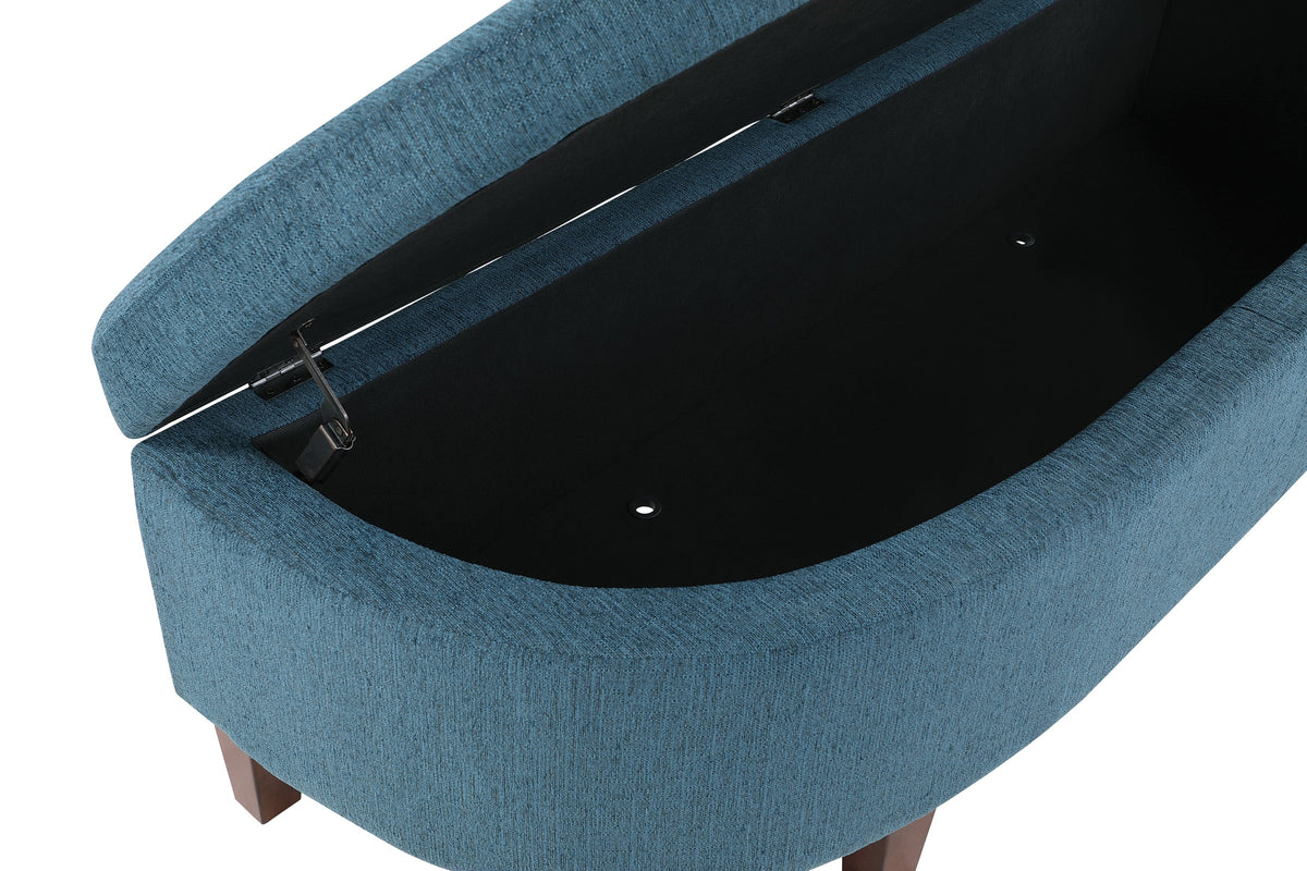 60" Azure Fabric Storage Bench X672473