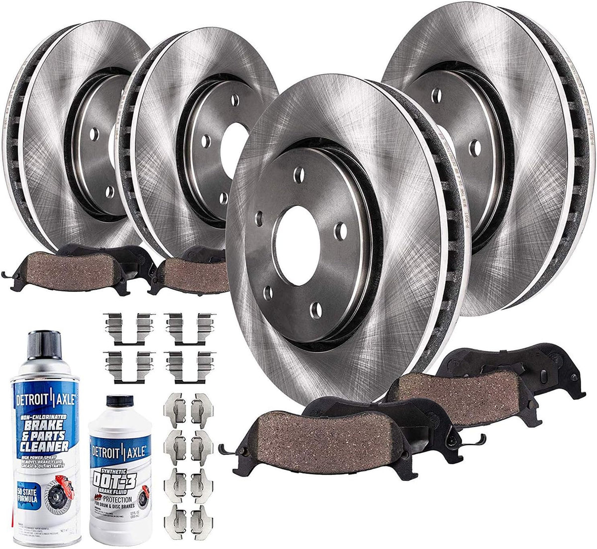 Front & Rear Disc Brake Rotors 4pc Set U35225