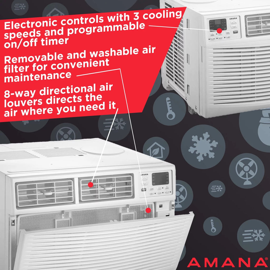10,000 BTU Window-Mounted Air Conditioner with Remote Control E25986