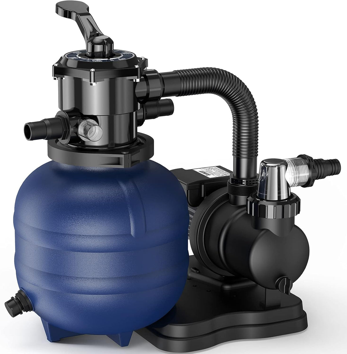 14.4" Sand Filter with 1/2HP Prefilter Pump System, 7-Way Valve Q6985