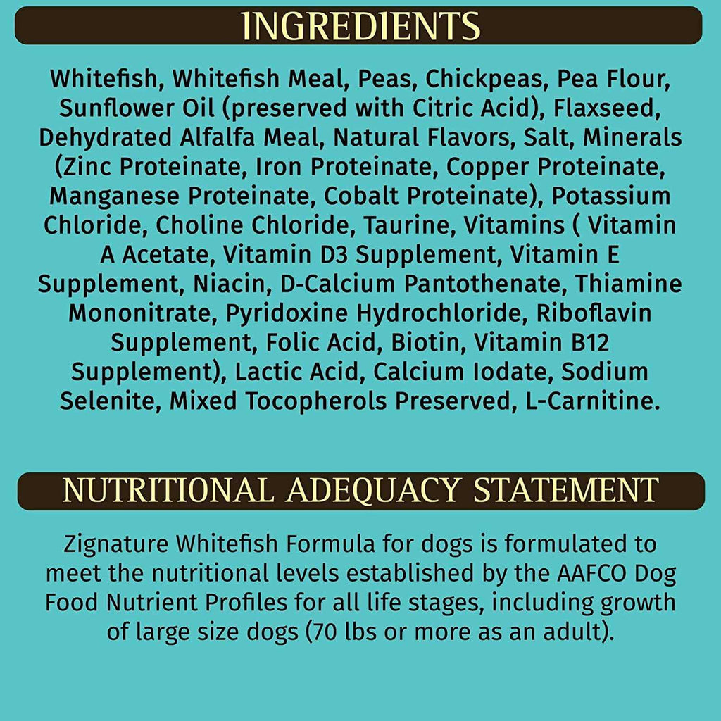 Whitefish Formula Dry Dog Food N793