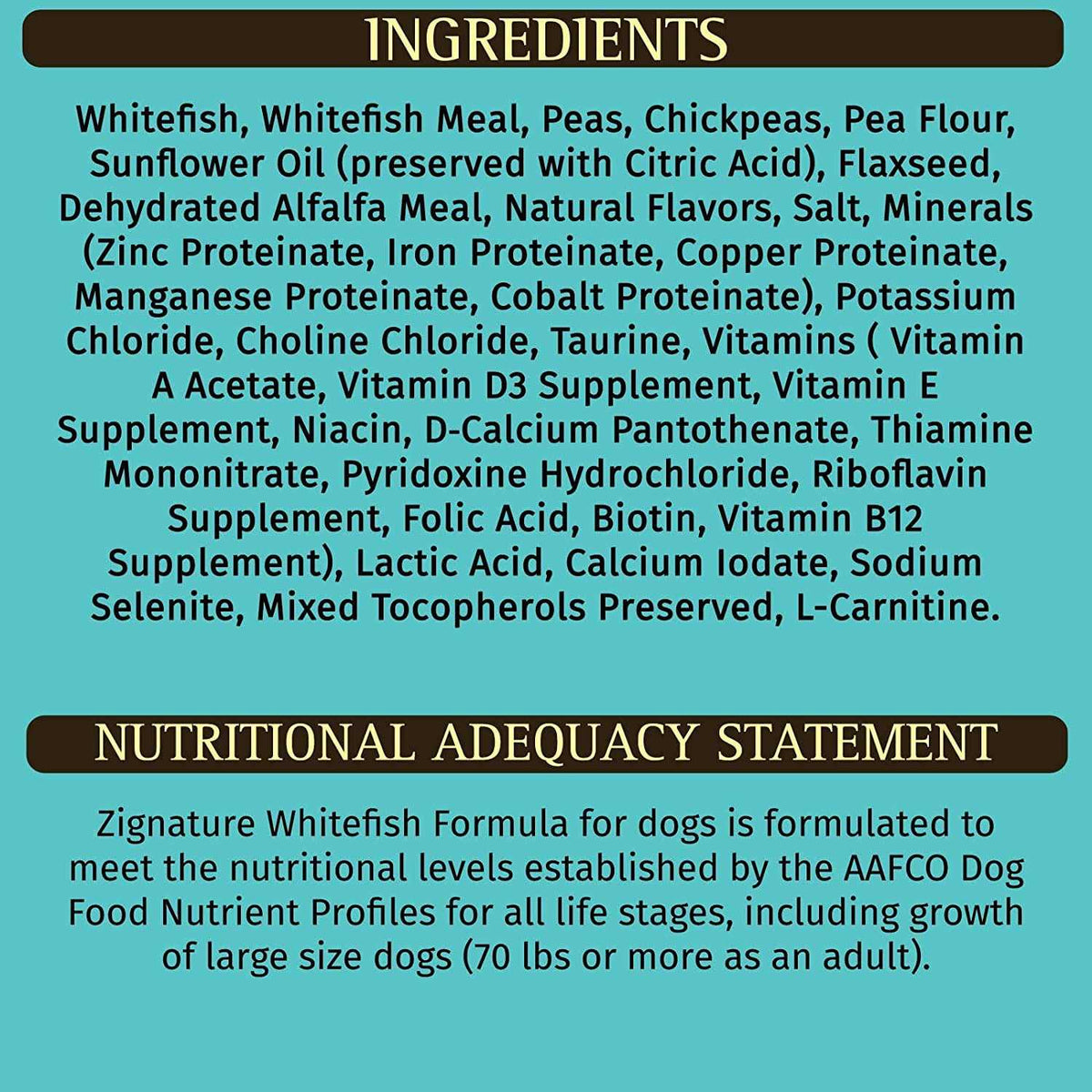 Whitefish Formula Dry Dog Food N793