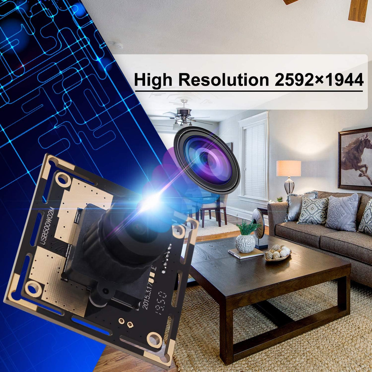 5 Megapixel USB Camera Module with CMOS OV5640 Sensor S96036