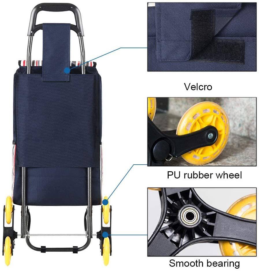 Folding Shopping Cart with Stair Climbing Cart D331