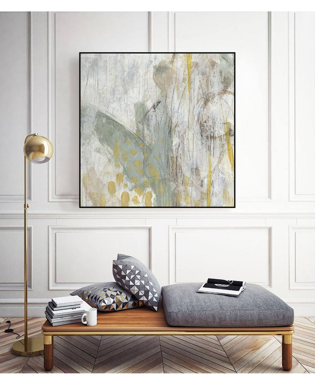 Tan Framed Canvas F320
