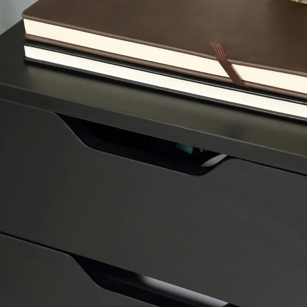 Black 3 Drawer Mobile File Cabinet X17319