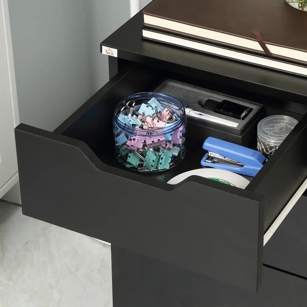 Black 3 Drawer Mobile File Cabinet X17319