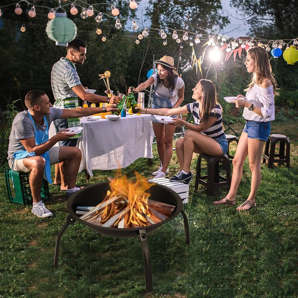 22" Wood Burning Fire Pit with Spark Guard P1725