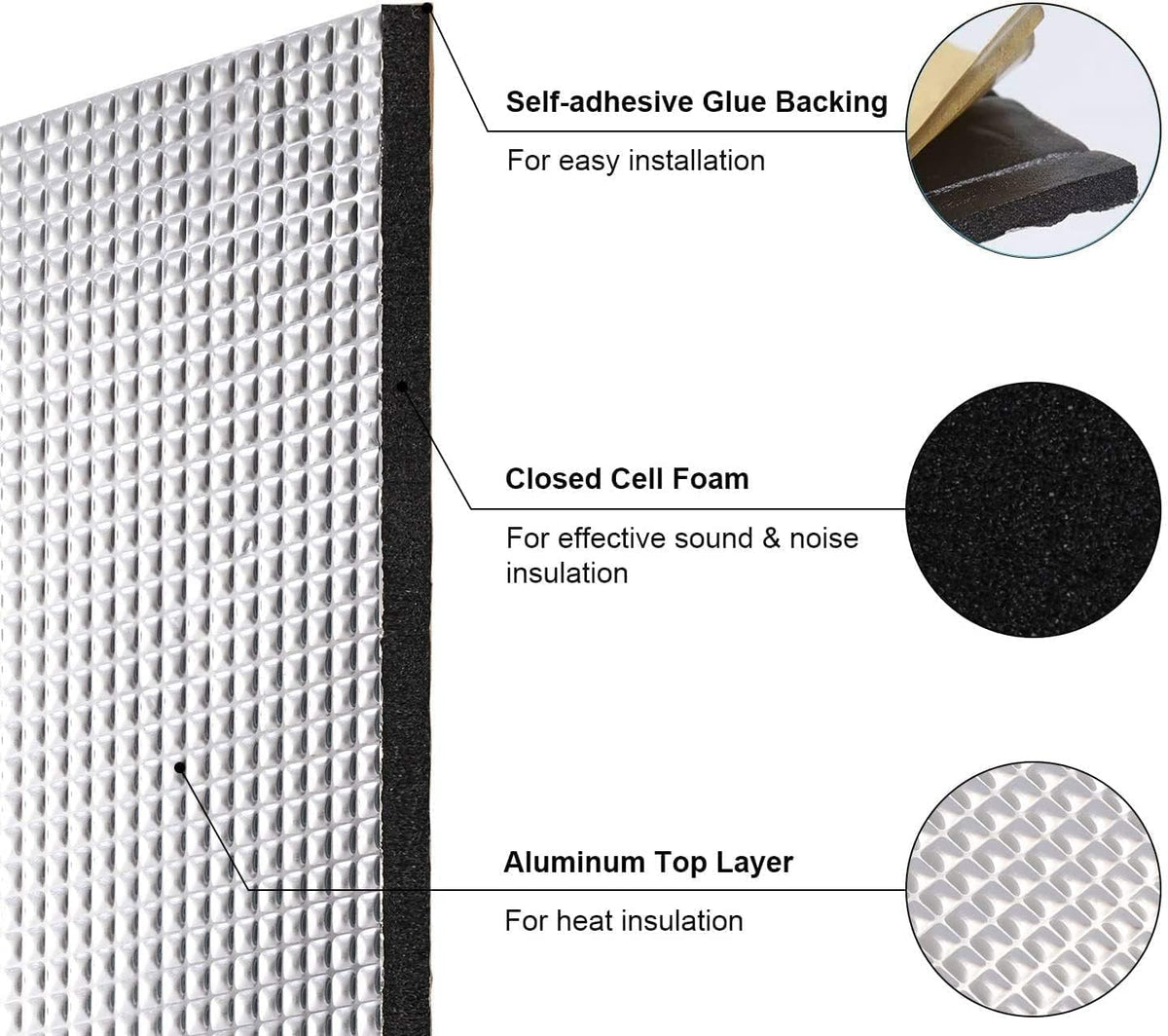6mm Car Sound Deadener Heat Insulation Mat K676454