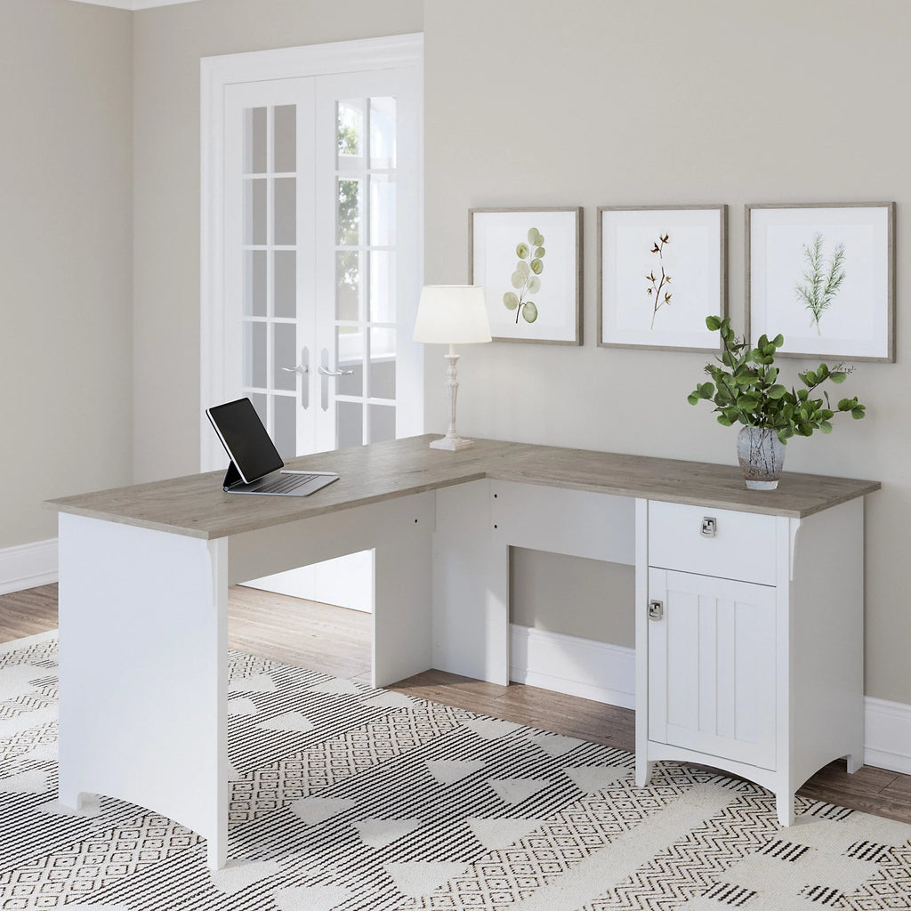 60" L Shaped Desk with Storage M23789